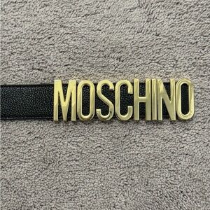 Moschino Black and Gold Belt Unisex